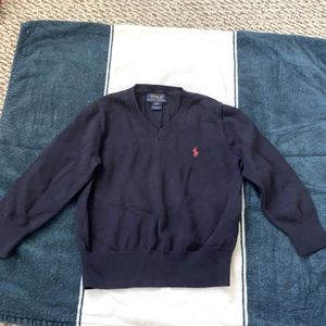Navy blue Polo sweater size 3t with red pony